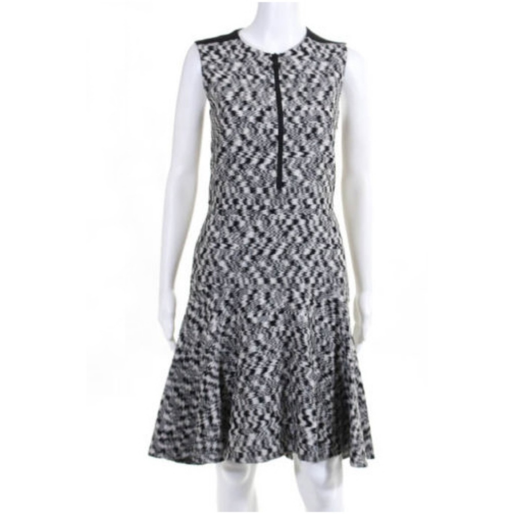 AKRIS PUNTO Fit & Flare Zip Front Sleeveless Dress Size 10 MSRP $995
